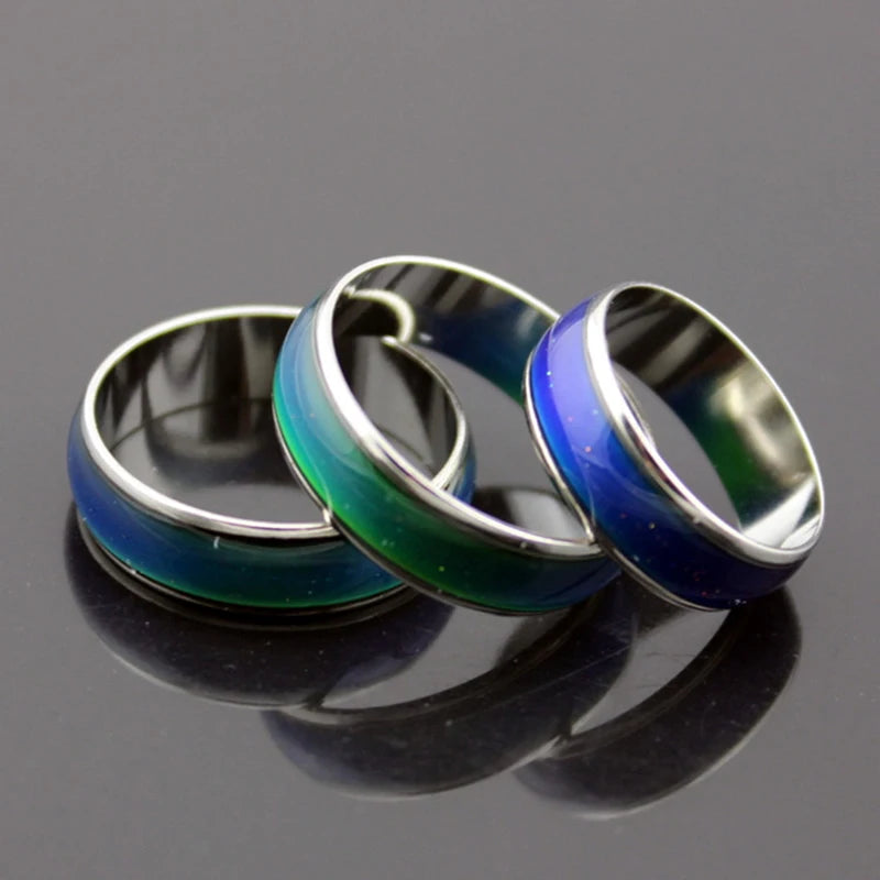 Stainless Ring Changing Color Mood Rings Feeling / Emotion Temperature Ring Wide 6mm Smart For Women Men Jewelry Mood Ring Gifts