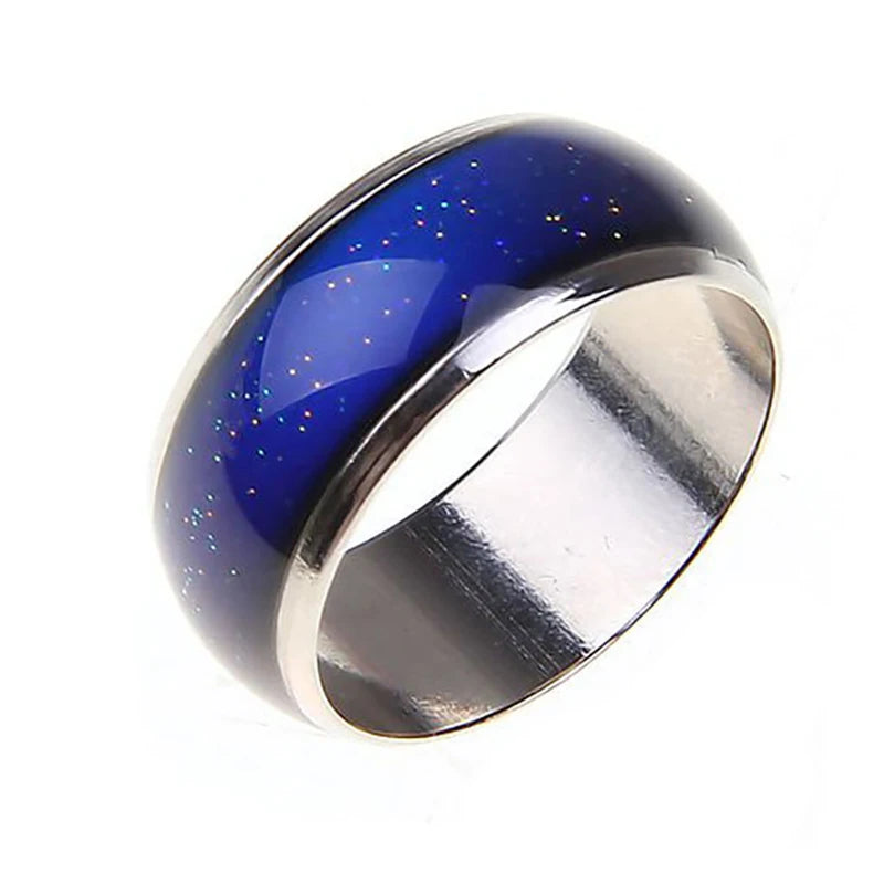 Stainless Ring Changing Color Mood Rings Feeling / Emotion Temperature Ring Wide 6mm Smart For Women Men Jewelry Mood Ring Gifts